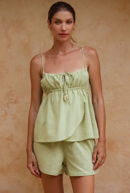 Seashell Linen Top