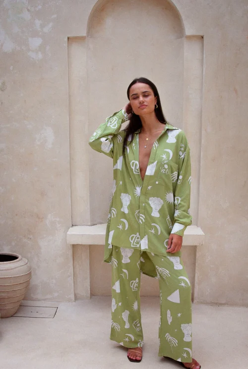Seashell Vessel Shirt Dress