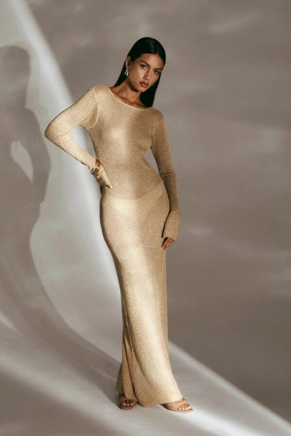 Seashell Beach Dress with Slit and Tie Up Detail