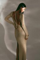 Seashell Beach Dress with Slit and Tie Up Detail