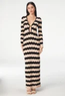 Seashell Striped Knitted Dress